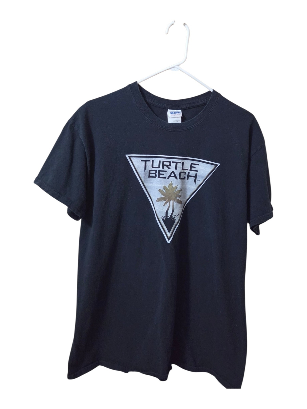 Turtle Beach Men's Black Short Sleeve Logo Tee Vintage